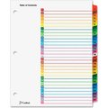 Cardinal Brands Cardinal OneStep Printable T.O.C. Divider, Printed 1 to 31, 9"x11", 31 Tabs, White/Multicolor 60118